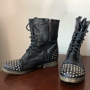 Black Breckelle’s Spike Combat Boots